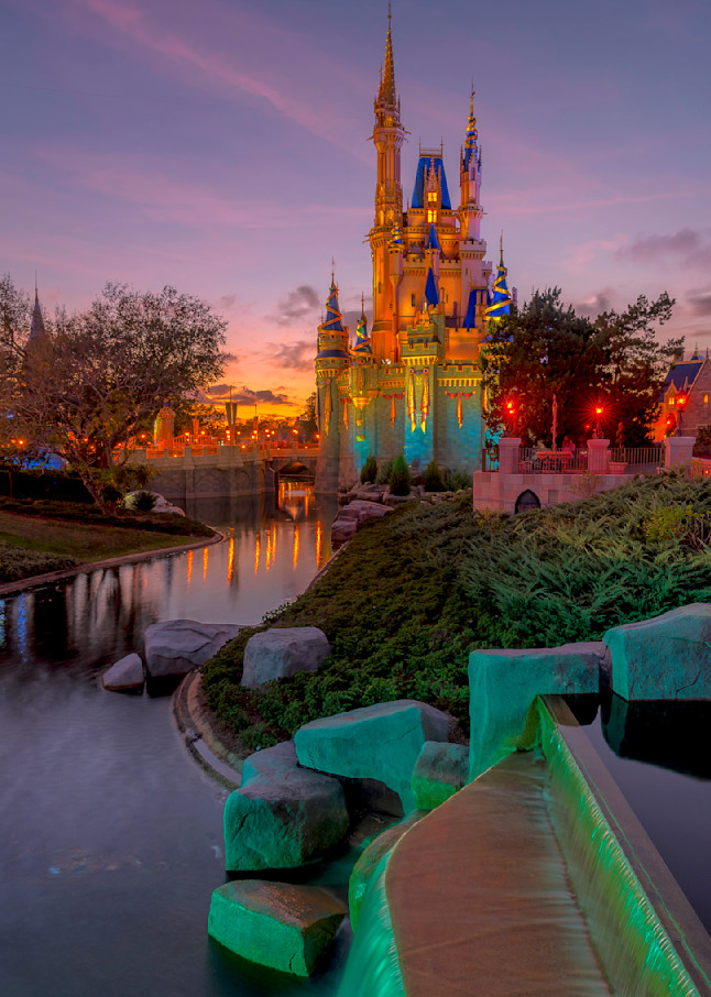 Magical Sunset at Disney World - Disney Castle Canvas Art | William Drew