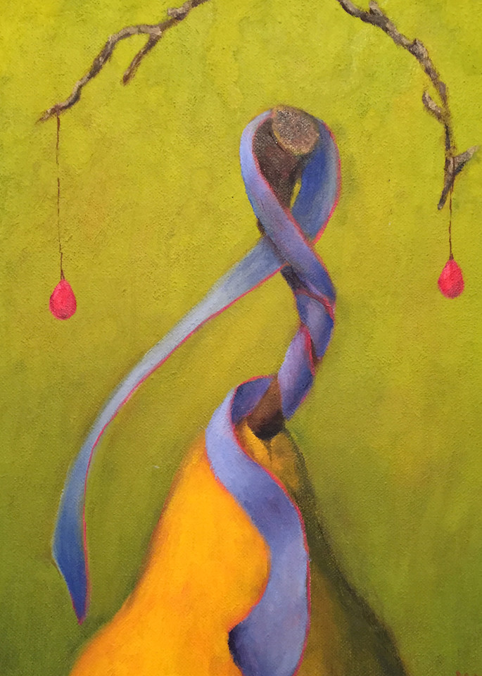 Pear And Blue Ribbon I Art | McHugh Fine  Art
