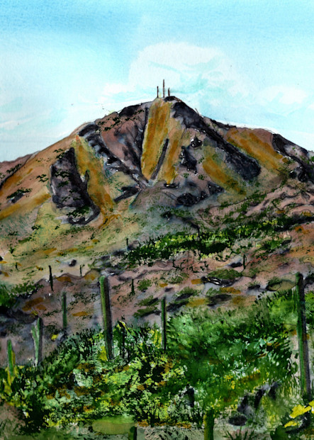 00059 Mc Dowell Mountains Scottsdale Az Art | KF Moore Watercolors