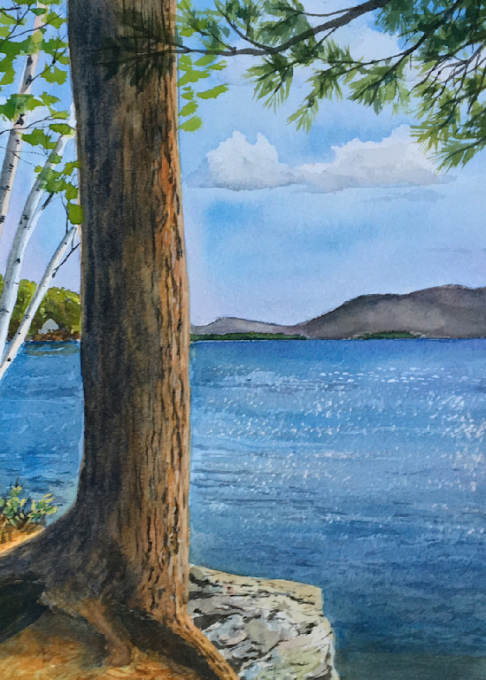 Late Afternoon Shoreline Art | Cate Poole Water Colors