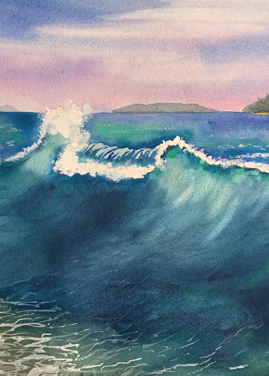 Reef Bay Surf  Art | Cate Poole Water Colors
