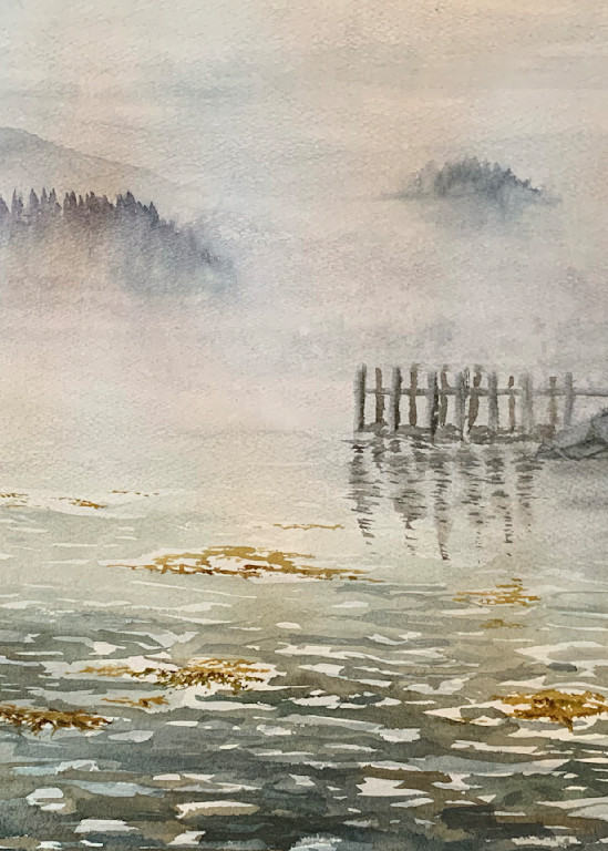 Stonington Fog Art | Cate Poole Water Colors