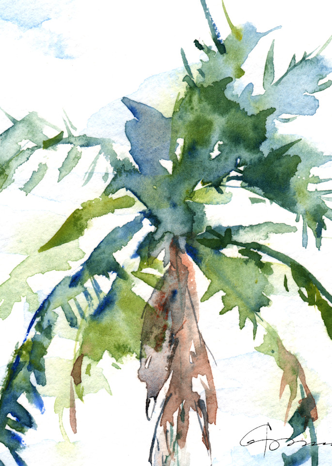 Palm Tree 1 Printed Tote Bag | Claudia Hafner Watercolor