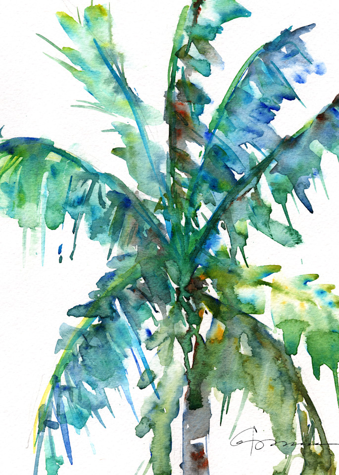 Palm Tree 2 Printed Tote Bag | Claudia Hafner Watercolor