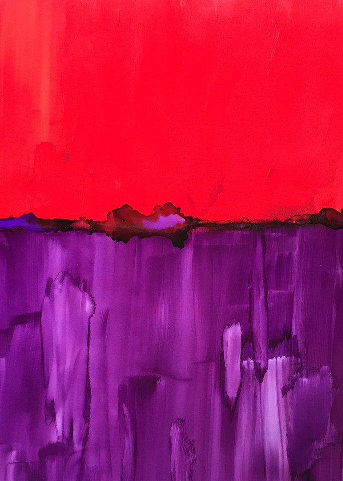 Red Over Purple Art | peggystokes