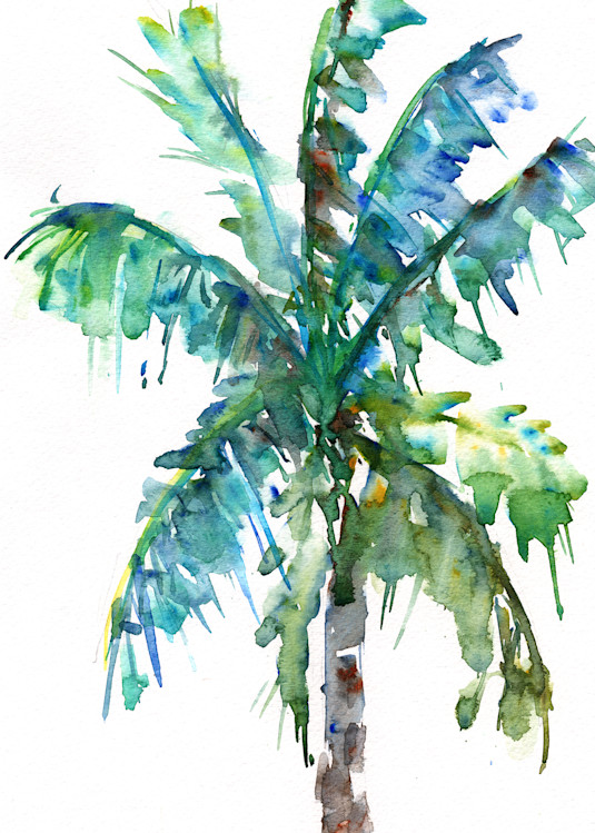 Palm Tree 2 Copy Art | Claudia Hafner Watercolor