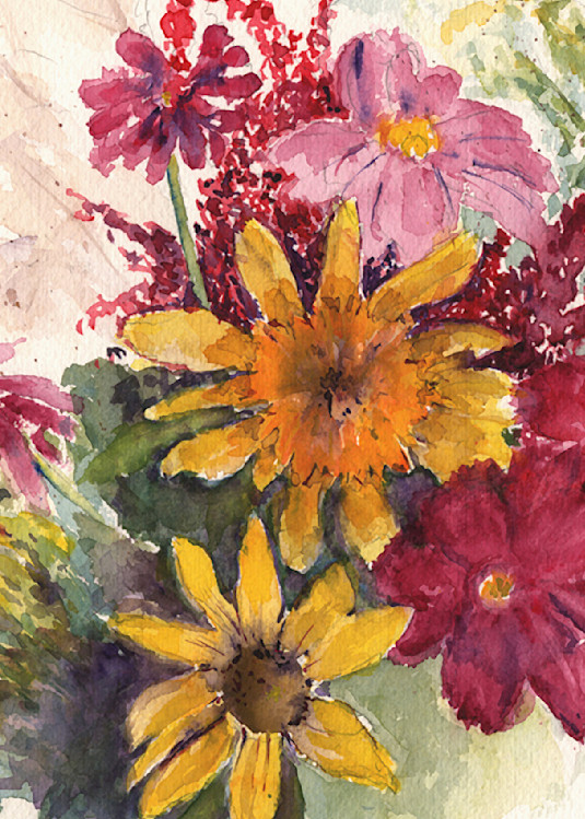 Harvest Bouquet Art | Claudia Hafner Watercolor