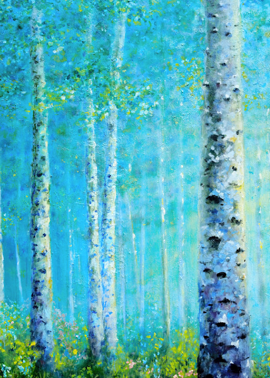 Birch Woods Morning - Original Art print