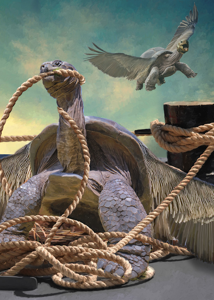 Escape Of The Winged Tortoise Art | Leben Art