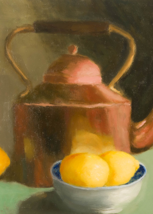 Tea Kettle With Lemons Art | Bonnie Haig Fine Art