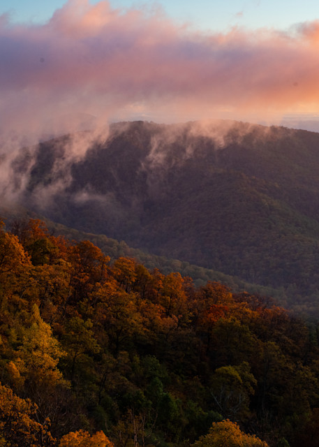 A Pastel Autumn Sunrise in the Appalachian Mountains - Shenandoah National Park Virginia - Fine Art Photography Wall Art