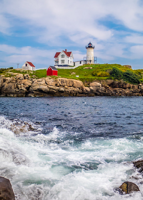Nubble Lighthouse Maine Modern Coastal Photography Art | Images By Cheri