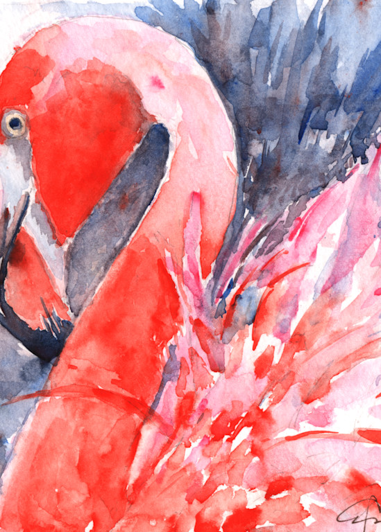 Flamingo Celebration Art | Claudia Hafner Watercolor