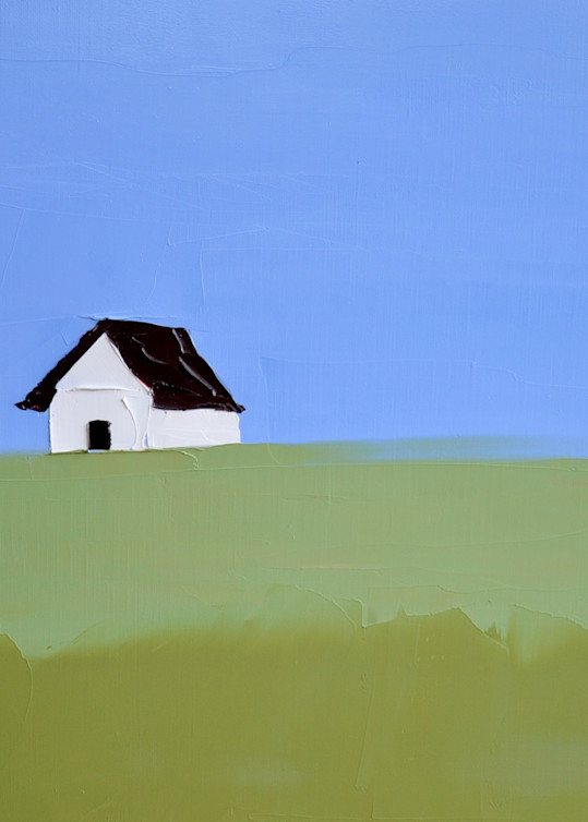 Blue Sky White Barn Art | Sandra Pratt Art
