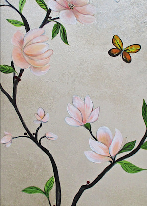 Chinoiserie - Magnolias and Birds #3