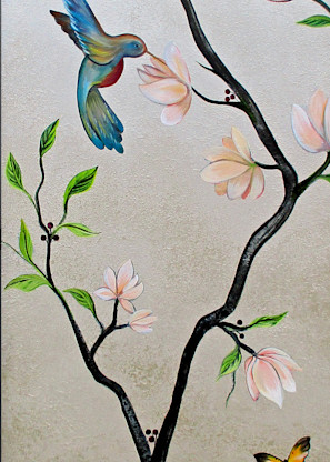 Chinoiserie - Magnolias and Birds #5