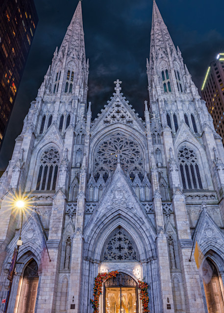 St Patrick S Cathedral At Night   New York City Photography Art | John Dukes Photography LLC