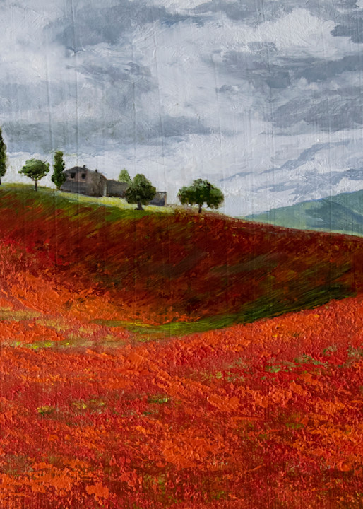Tuscany Poppy Fields Art | Mariya Tumanova ART