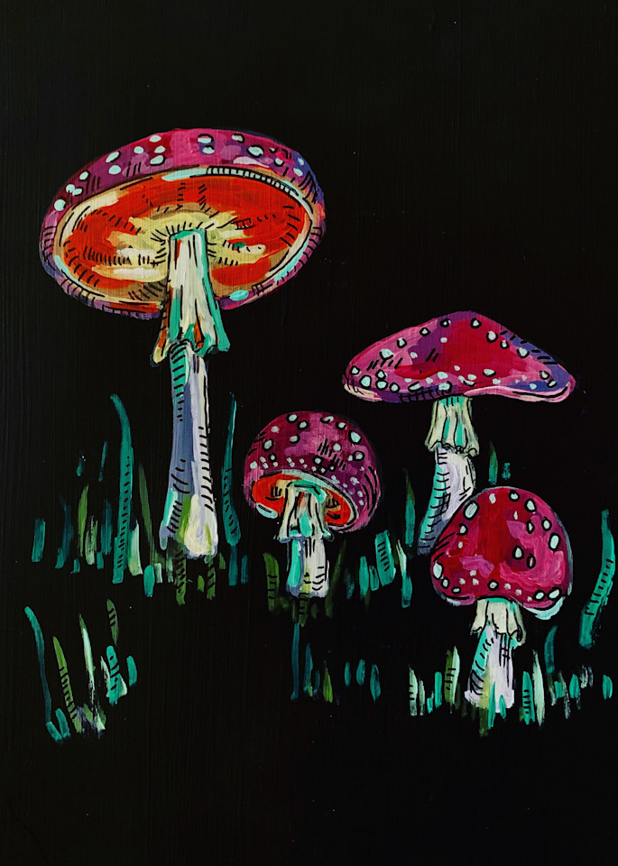 Red Capped Mushrooms Art | jasonhancock