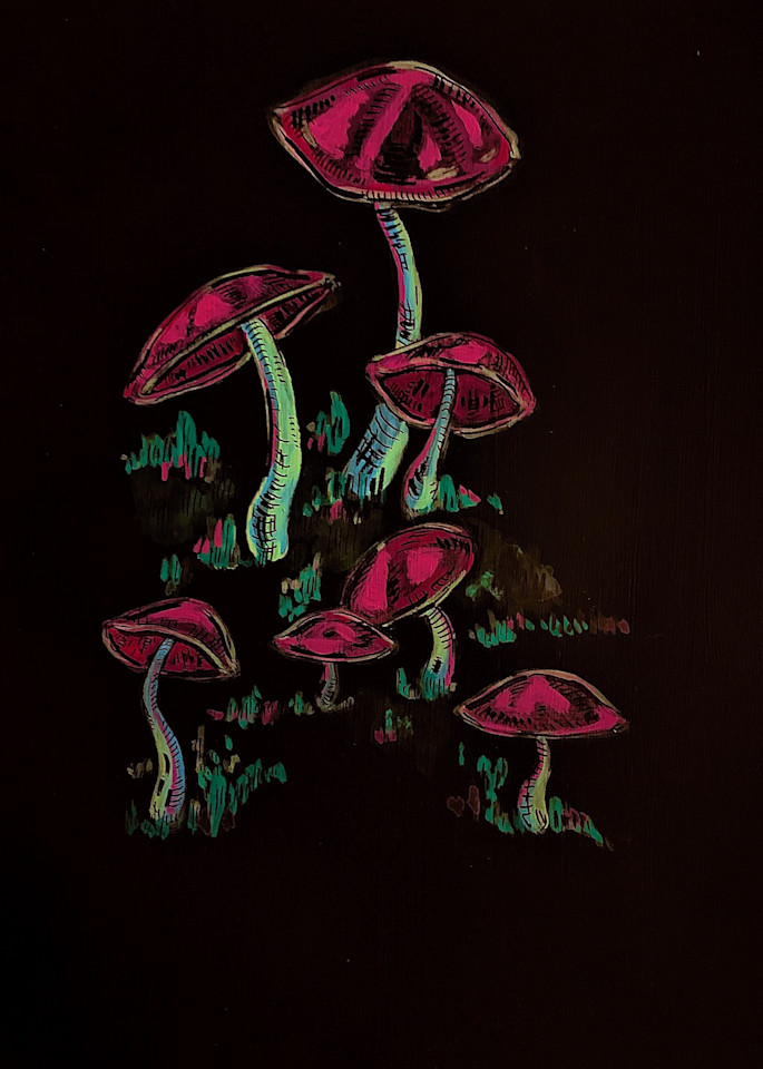 Pink Mushrooms Art | jasonhancock