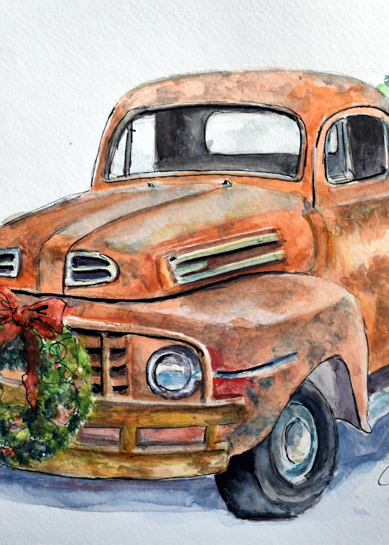 Christmas Delivery Print Art | Cathy Poulos Art