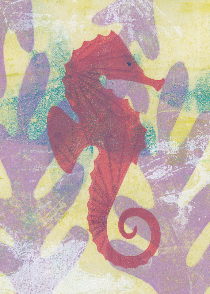 Seahorse 3: Original Fine Art by Jennifer Akkermans.