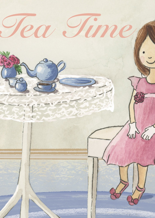 Tea Time Little Girl Art | Anneke Swanson Art