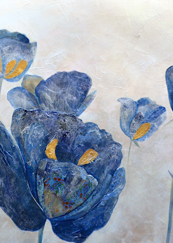 Sapphire Poppies by Shadia Derbyshire