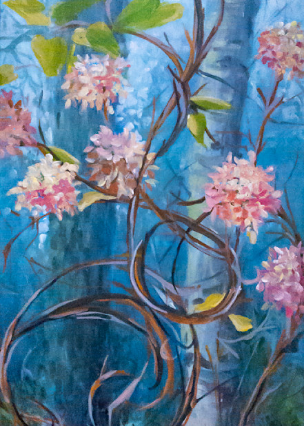 prints of hydrangea vine painting