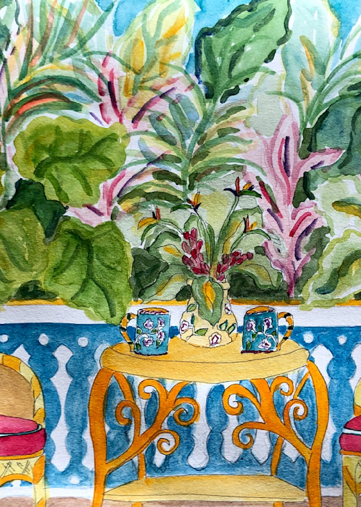 Coffee In The Garden Art | Becki Thomas Art