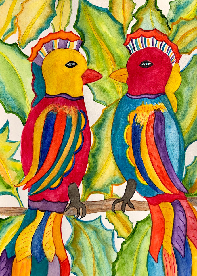 Stare Down Parrots Art | Becki Thomas Art