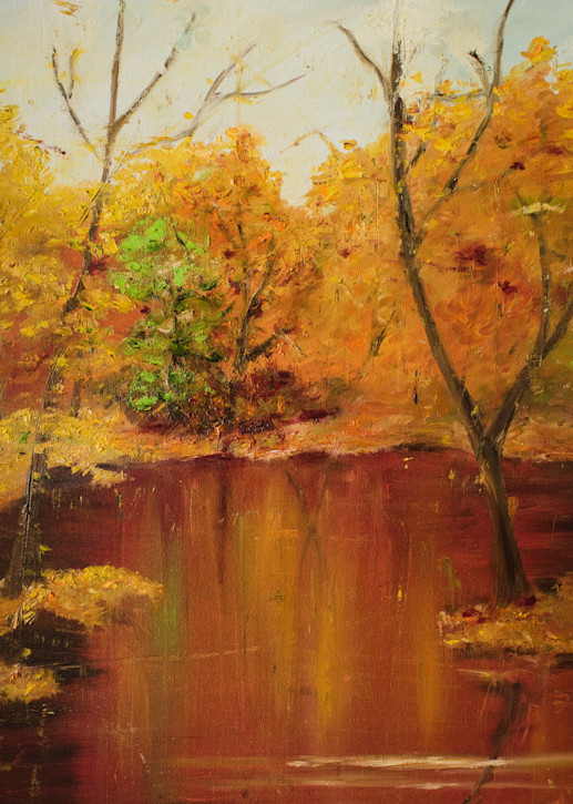 Peaceful Fall Lake Art | Bobbi K. Samples Art
