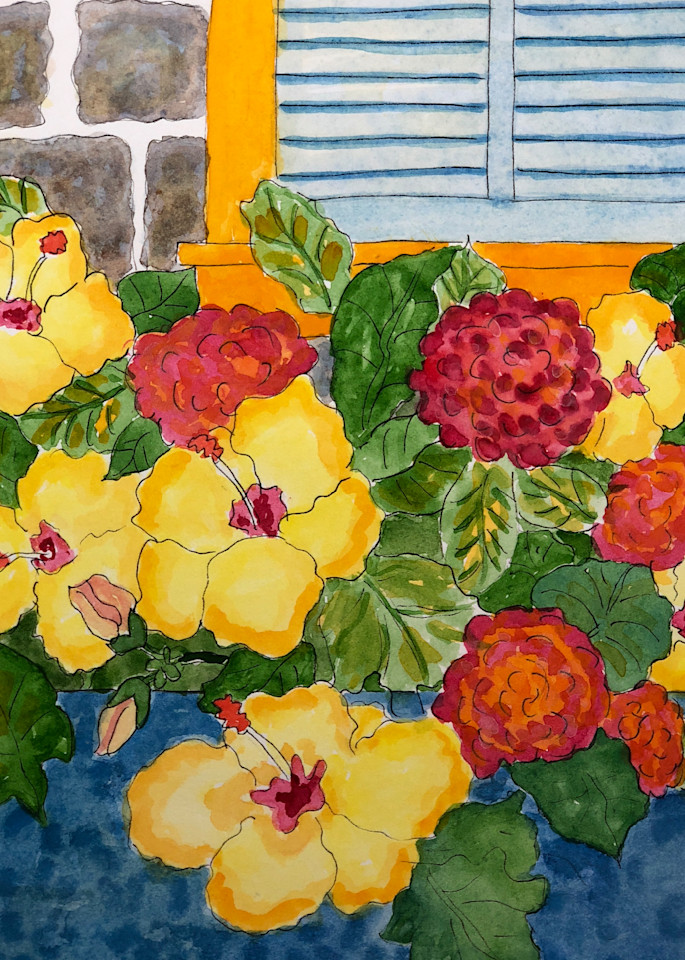 Quebec Flower Box Art | Becki Thomas Art