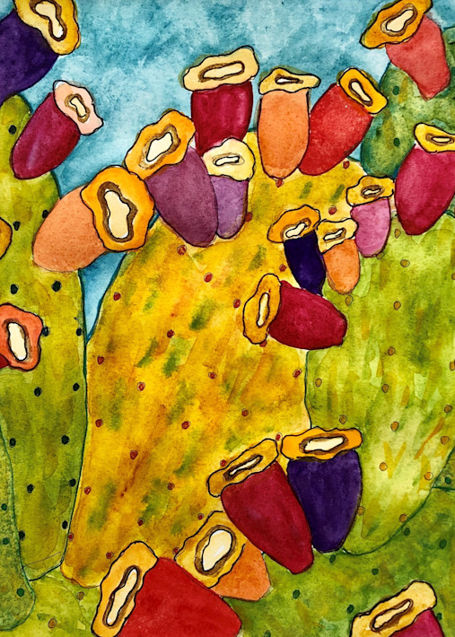 Etsy Nopal Cactus 2 Art | Becki Thomas Art