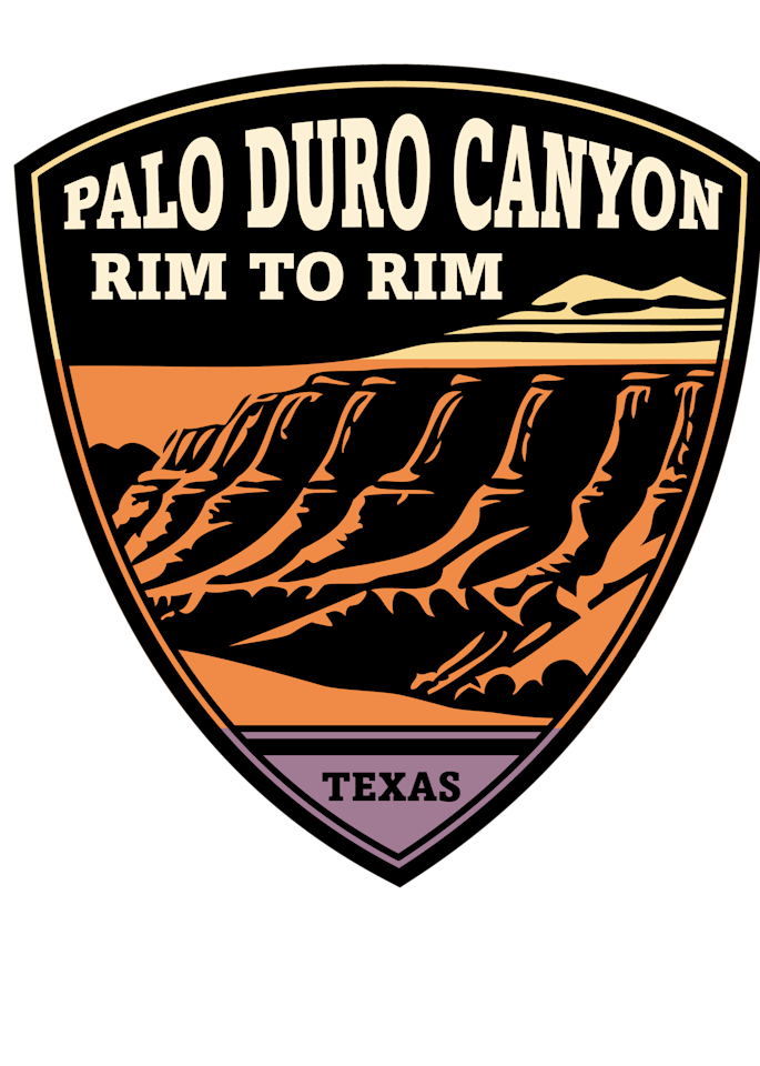 Palo Duro Canyon Rim To Rim Achievement Badge Photography Art | Bary Nusz Art