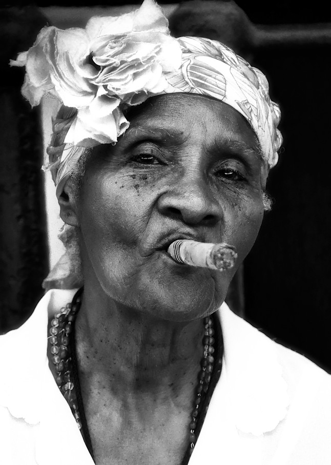 Cigar Lady In Monochrome Photography Art | 3rdEye Photographic