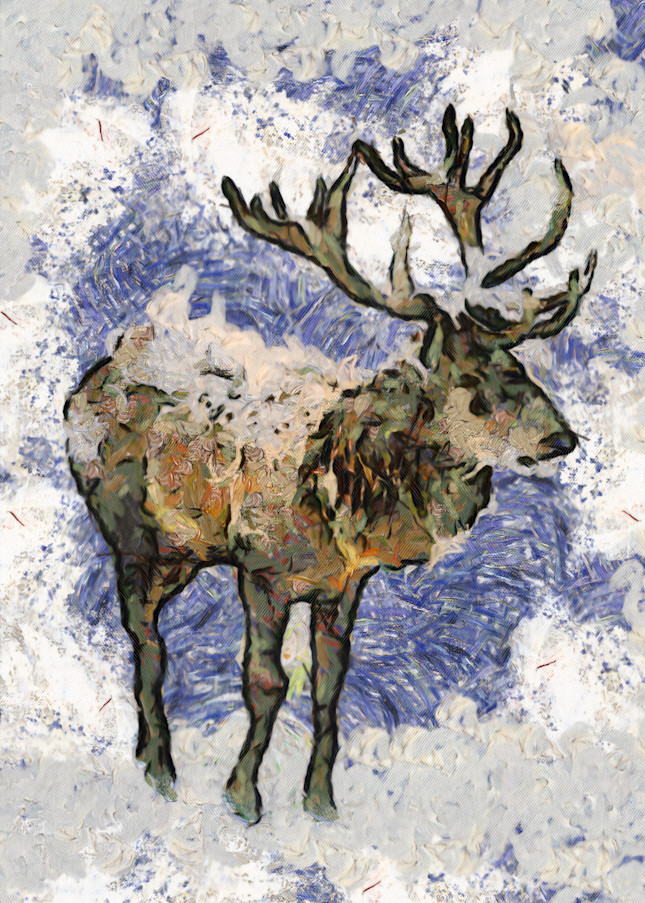 Deer Van Gough Inspired 1 Art | Irena Orlov Art