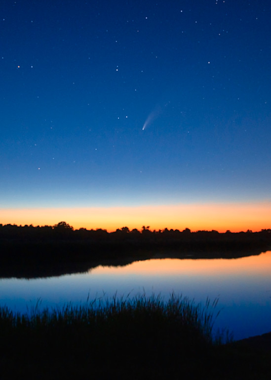 Comet Neowise Over Dead Creek Photography Art | Anne Majusiak Photography