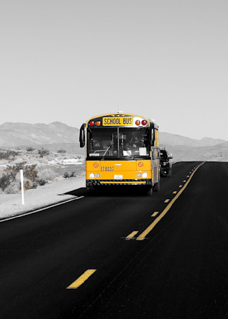 Yellow  Brick  Road  And  Bus Photography Art | brianoreilly