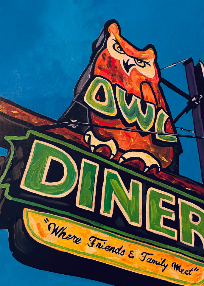 Four Sisters Owl Diner Art | Kurt Hanss Fine Art