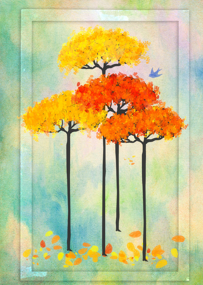 Autumn Umbrella Trees Art | Karen Hutton Fine Art