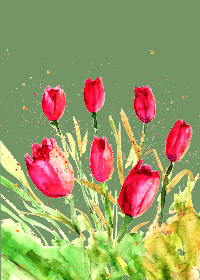 tulips-green