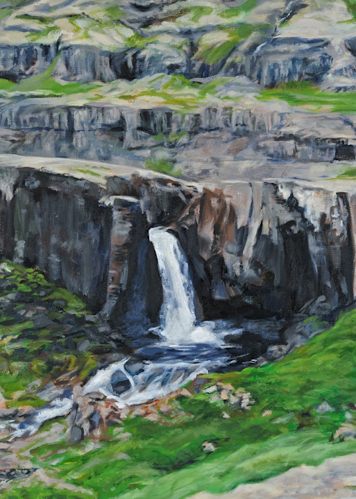 Waterfall In A Basalt Gorge Art | EMT Fine Arts