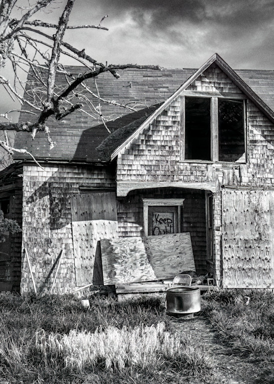 Abandoned Shingled House, Grays Harbor County, Washington, 2023