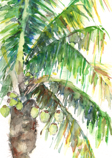In the Palm 2 Watercolor Print | Claudia Hafner Watercolor