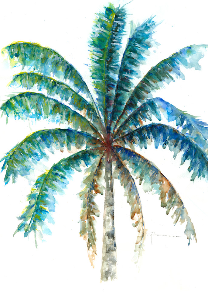 Palm Tree 7 Watercolor Print | Claudia Hafner Watercolor