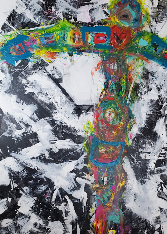 Cross Screaming In Storm Art | Mark Freeman Fine Art