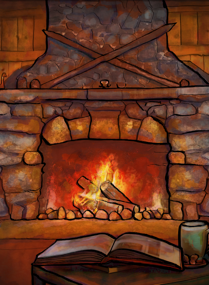 Gift Shop: Fireplace (Winter Warming Image)