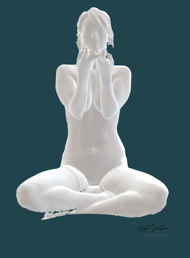 Lotus Mudra [Yoga In 360] Art | Night Sculpture by Lisa Niedermeyer