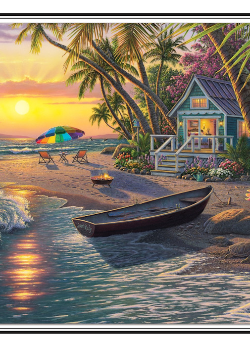 Sunset Beach Greeting Card Art | Norlien Fine Art, Inc.